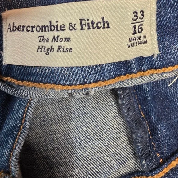 Abercrombie & Fitch Womens Plus Size 33 The Mom High Rise Jeans NWT - Picture 10 of 13
